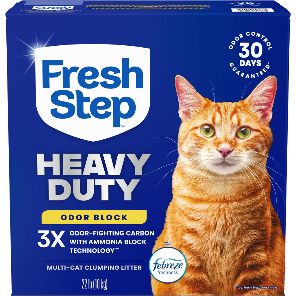 10044600607662 22 lbs Heavy Duty Odor Block Clumping Cat Litter, Scented