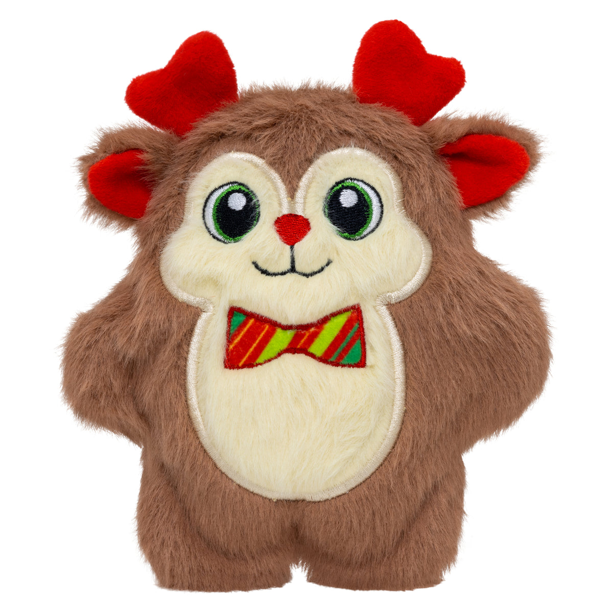 H26D137 Holiday Snuzzles Bow Tie Reindeer Dog Toy - Small
