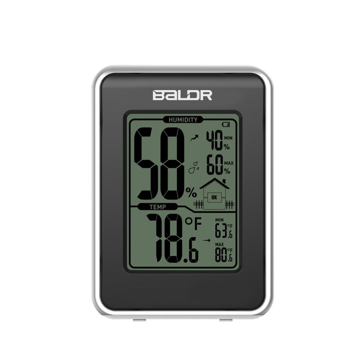 Th0109bl2 Thermometer With Humidity, Black