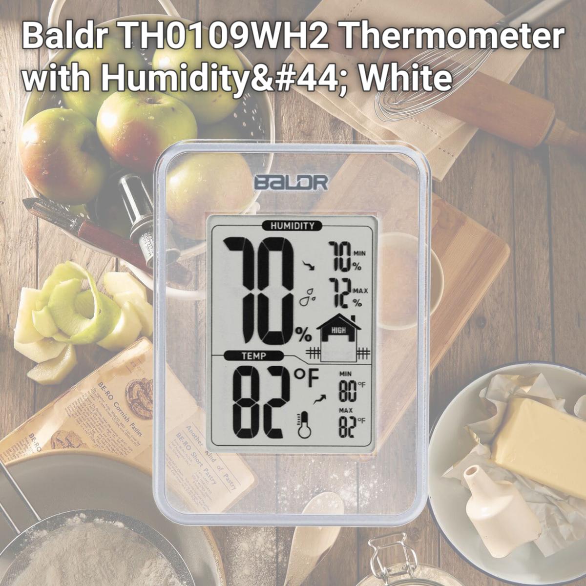 Picture of Baldr TH0109WH2 Thermometer with Humidity, White