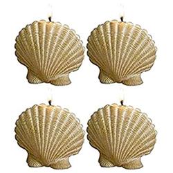 C189sm Small Scallop Candle, Ivory - Pack Of 4