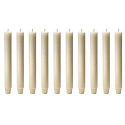 C188cr Footed Vegetable Wax Carriage Taper Candles - Cream, Pack Of 10