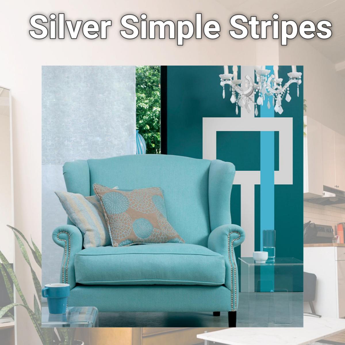 Picture of Borders Unlimited 30017 Silver Simple Stripes