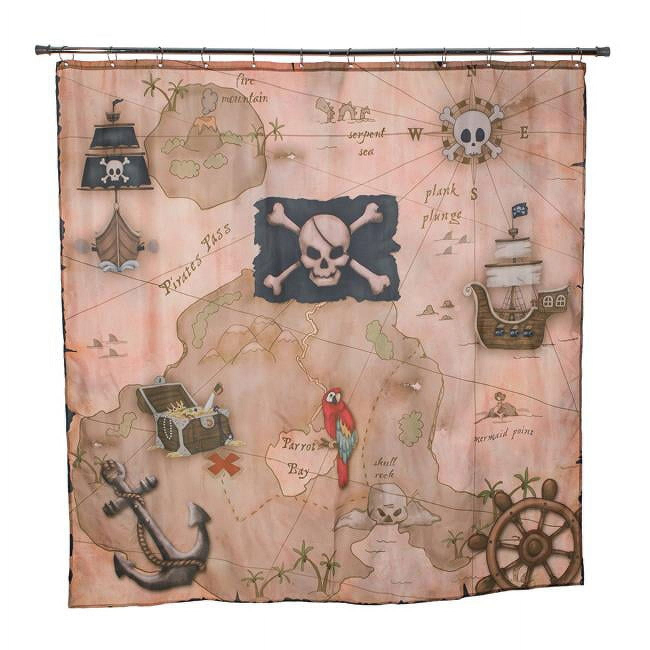 70020 Pirates Treasure - Map Shower Curtain