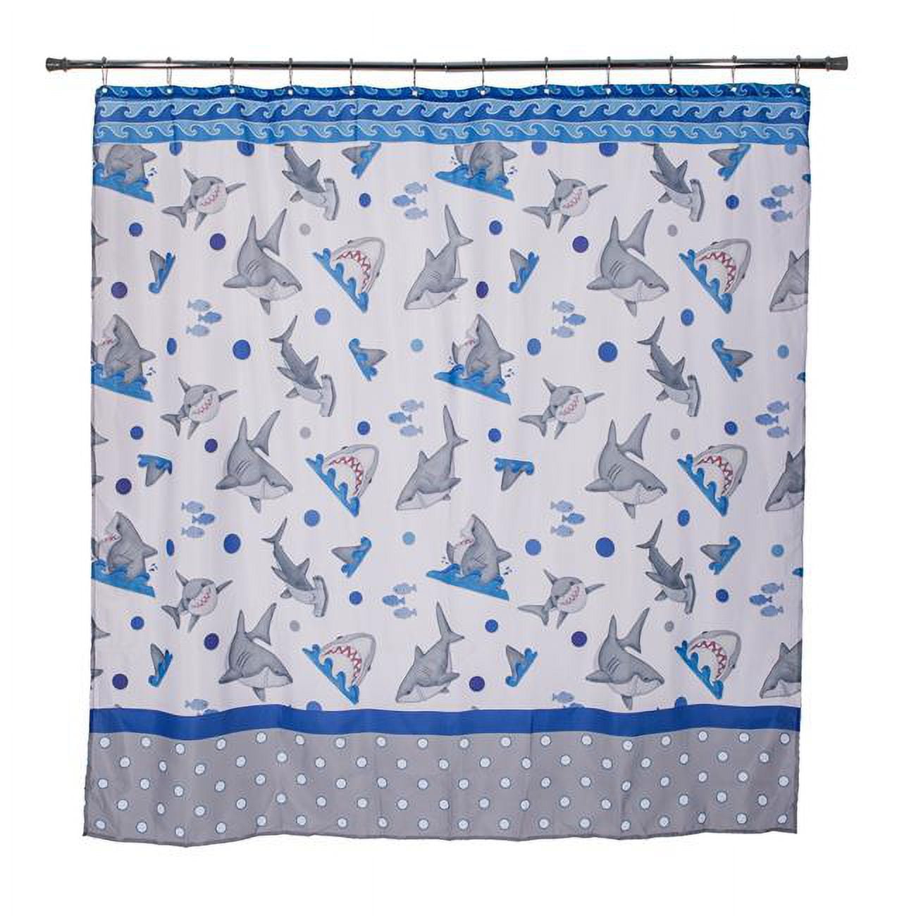 70023 Fishn Sharks - Mini Polka Dot Shower Curtain