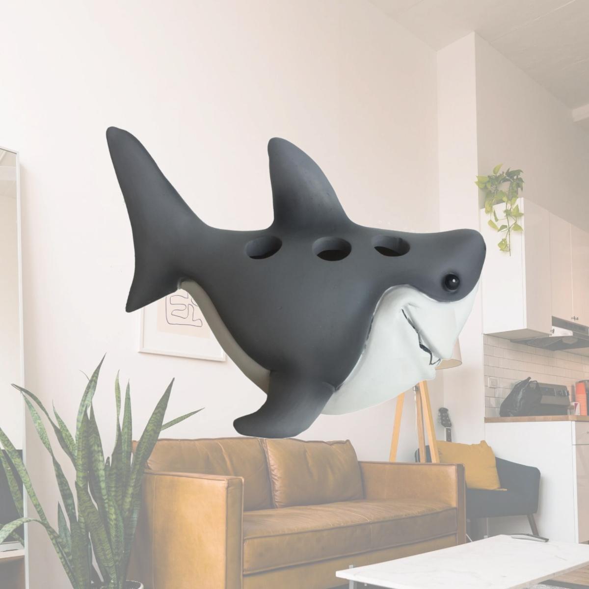 Picture of Borders Unlimited 70029 Fish N Sharks Great Toothbrush Holder, White