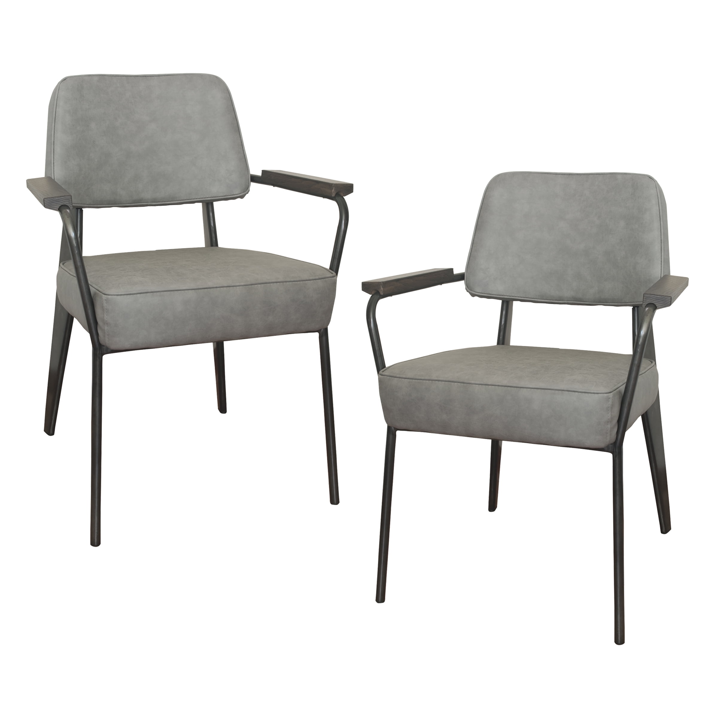 Fdchair2pcg Fauteuil Direction Accent Chair Set, Gray - 2 Piece
