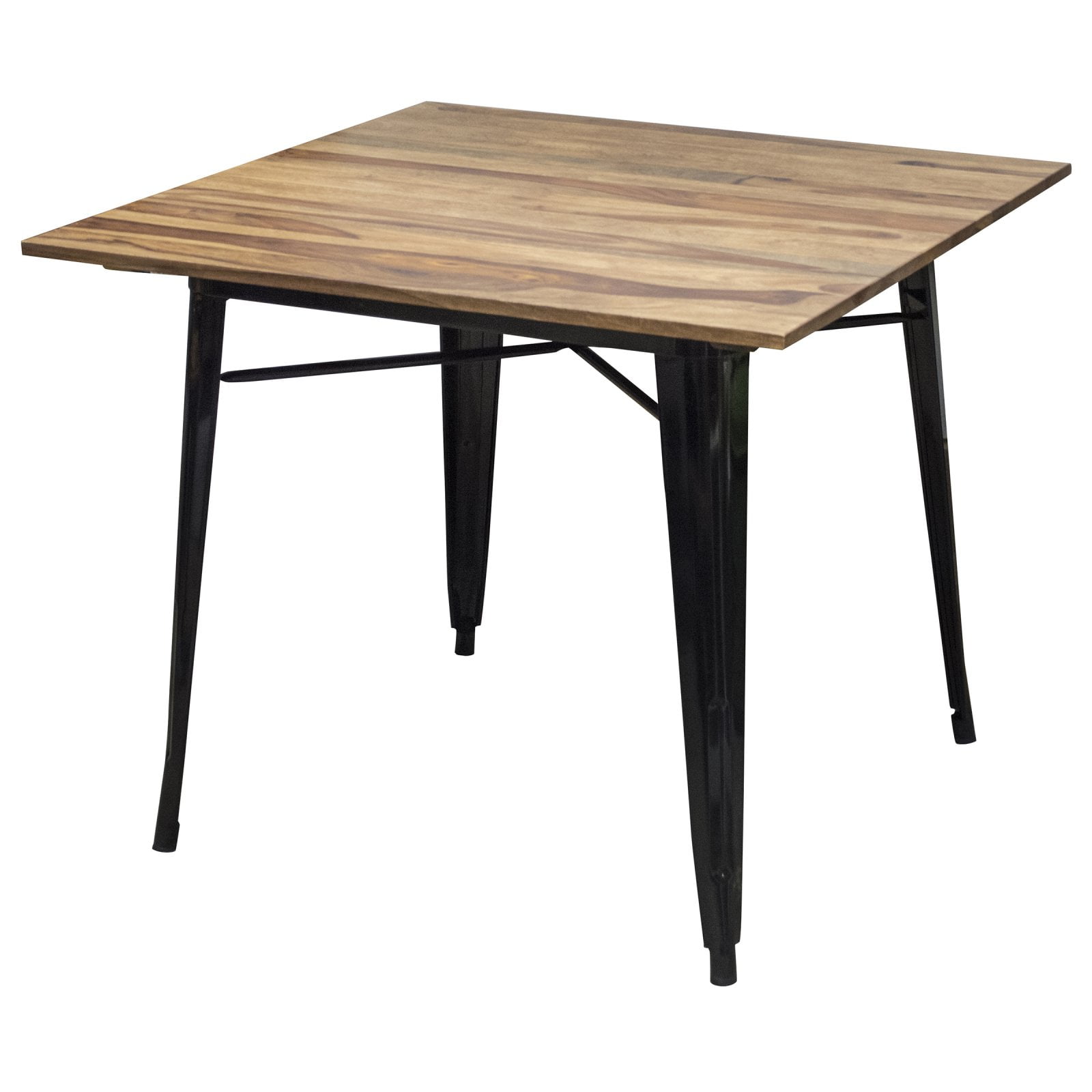 Swtb36 36 X 36 In. Black Dining Table With Rosewood Top, Seats 2 To 4