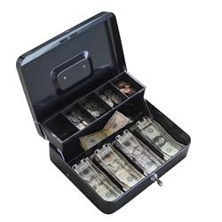 Buffalo Tools Cbox Locking Two-tiered Cash Box With Steel Construction