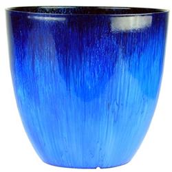 GSAEPR15204 15 in. Egg Planter Blue Flower Planter