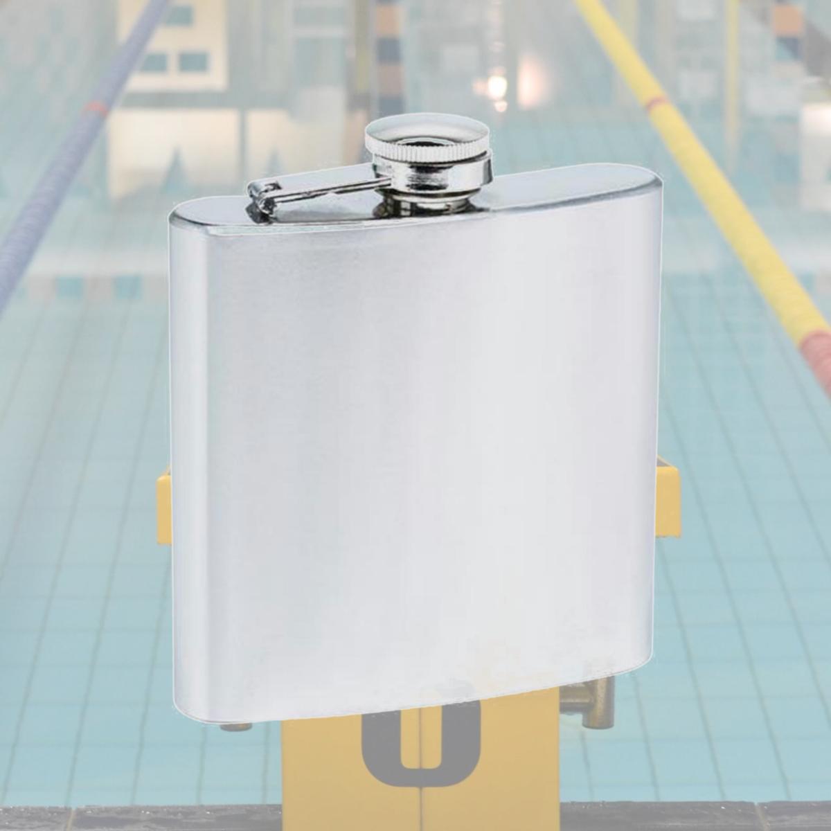Picture of Maxam Stainless Steel 6oz Hip Flask with screw down cap