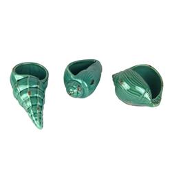 Gi118ssp3 Ceramic Seashell Planter & Pot Set - 3 Piece