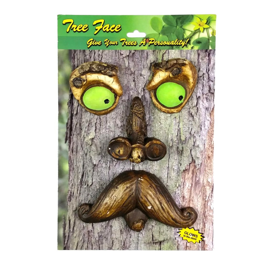 Ls917tf13 Mr. Mustache Tree Face Lawn & Garden Decoration