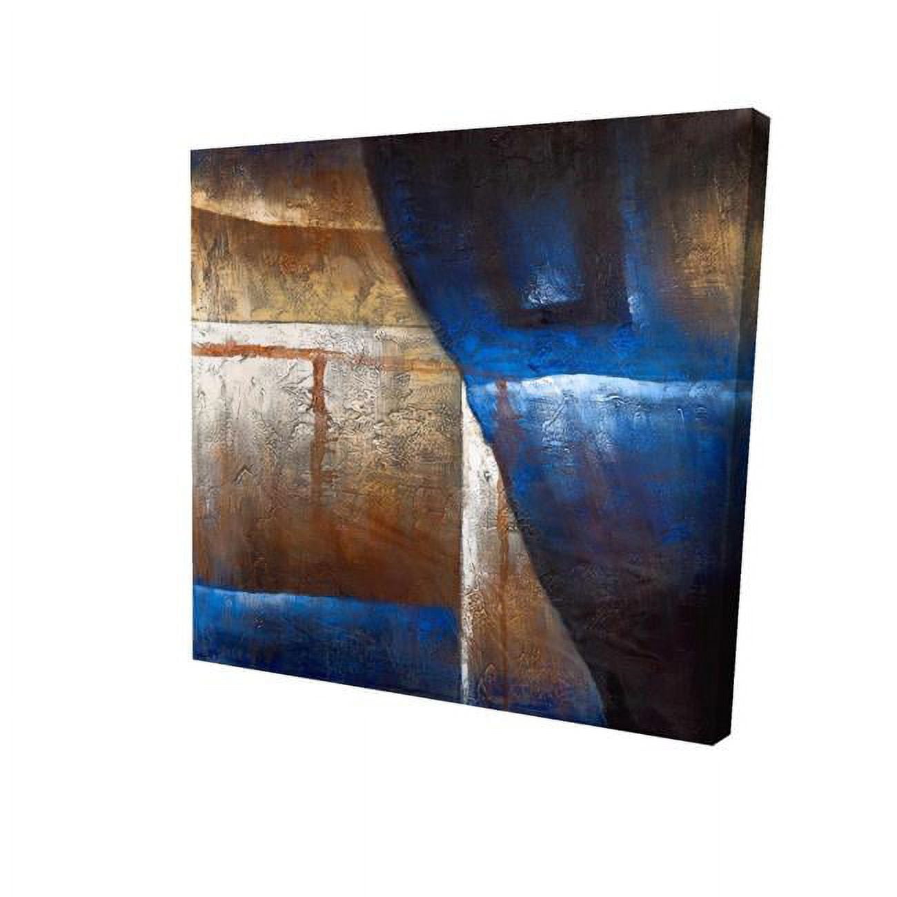 UPC 699767000066 product image for 2080-0808-AB14 8 x 8 in. Bronze Shapes with Blue Light-Print on Canvas | upcitemdb.com