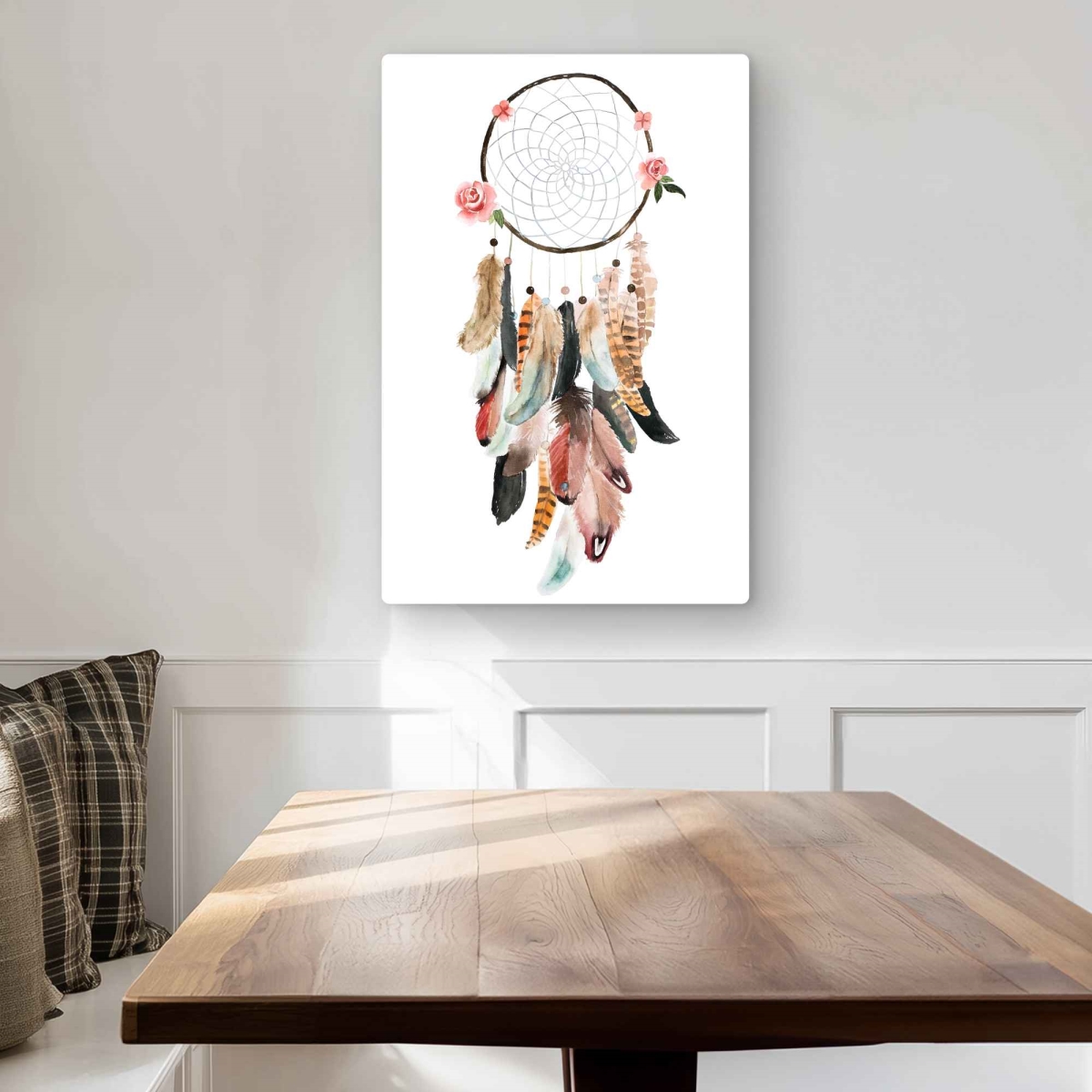 C1MP2030N7ERKK 20 x 30 in. Woman Dream Catcher - Spiritual Metal Print Wall Art for Bedroom