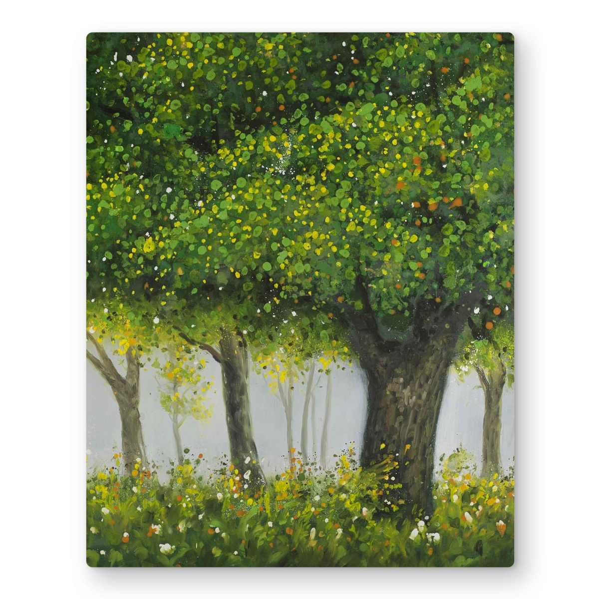 C1MP16202587GM 16 x 20 in. Forest by Summer Wall Art - Landscapes Brown Metal Print