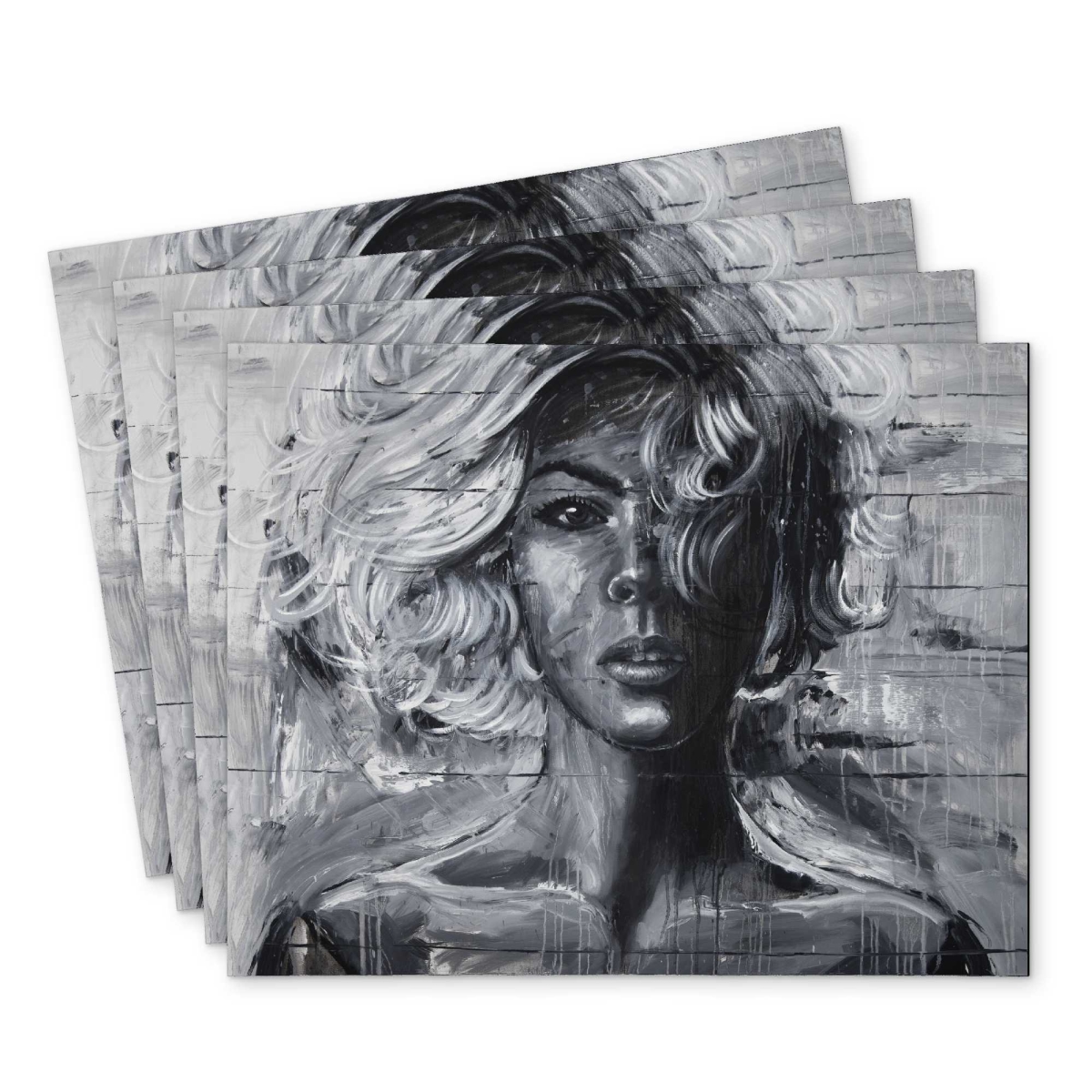 Picture of Begin Home Decor C4PP141815L2NS 14 x 18 in. Gentle Woman Polyester Placemat for Elegant Home Decor - Set of 4