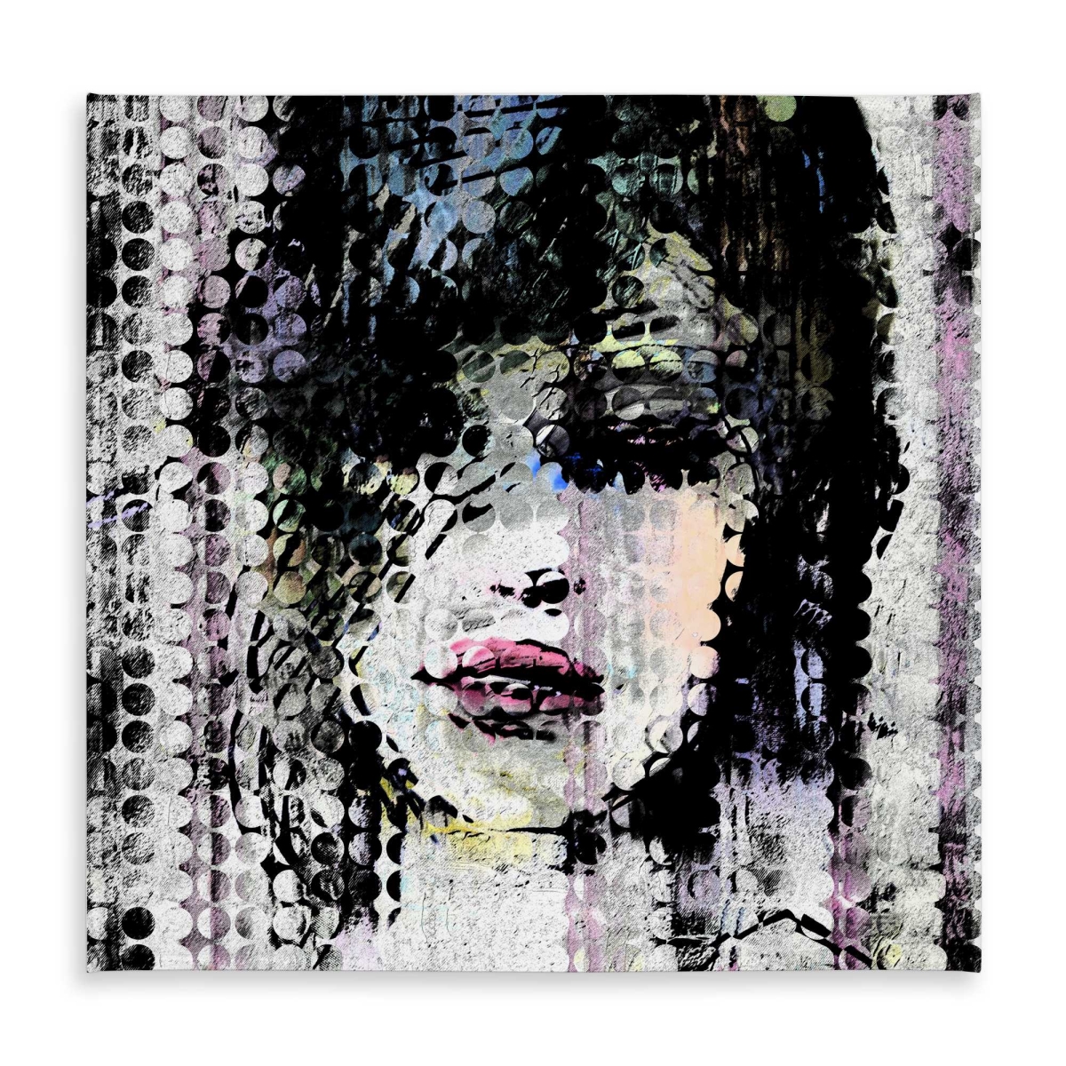 Picture of Begin Home Decor C1TC58580GL76M 58 x 58 in. Abstract Colorful Woman Face Tablecloth - Retro Home Decor