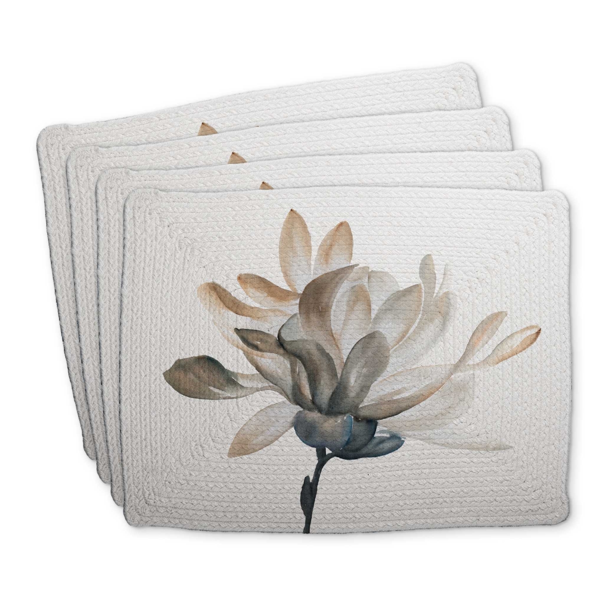 Picture of Begin Home Decor C4BP14184G224V 14 x 18 in. Softness Braided Polyester Placemat - Stylish Home Decor - Set of 4