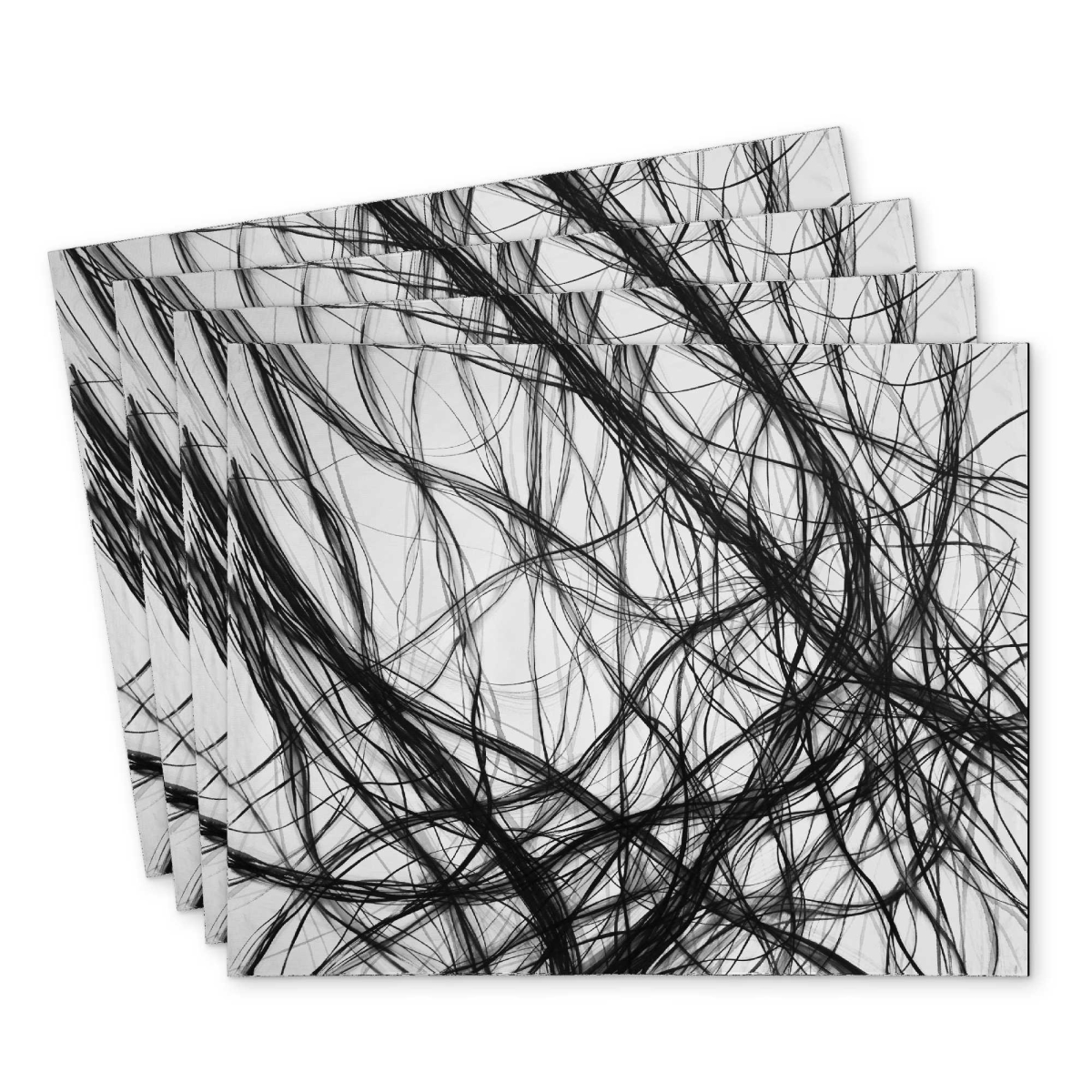 Picture of Begin Home Decor C4PP1418OFBYLY 14 x 18 in. Connection Polyester Placemat for Elegant Home Decor - Set of 4