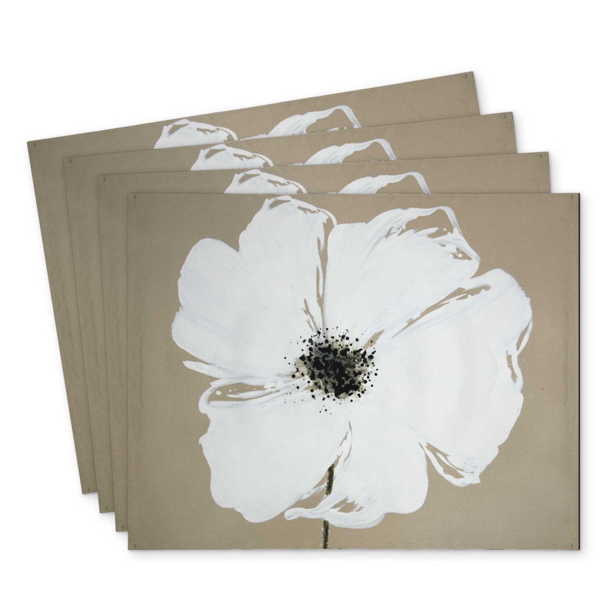 Picture of Begin Home Decor C4PP1418G4RD9J 14 x 18 in. Abstract Color Splash Petals Flower Polyester Placemat - Set of 4