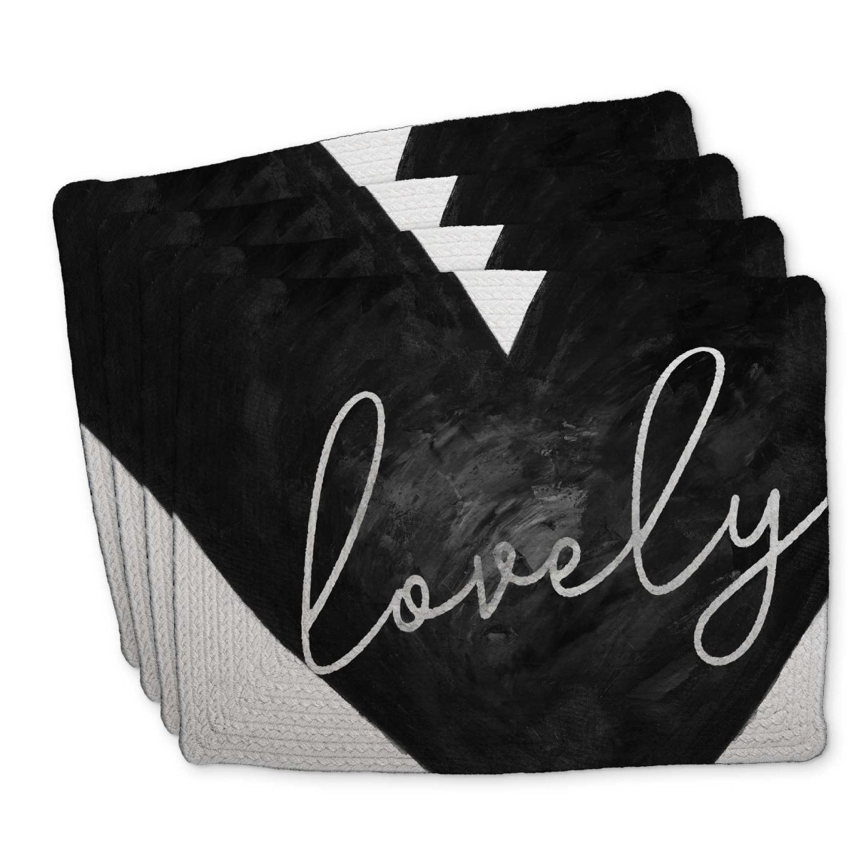 Picture of Begin Home Decor C4BP1418VD1H3D 14 x 18 in. Lovely Braided Polyester Placemat - Stylish Home Decor - Set of 4