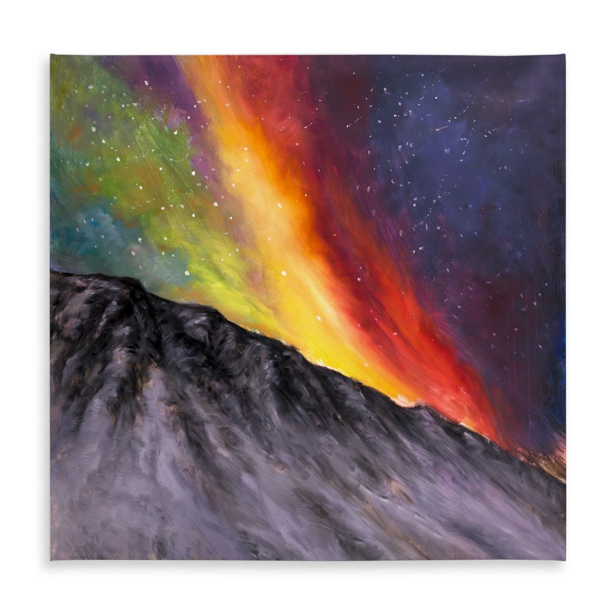 Picture of Begin Home Decor C1TC5858J4HR5J 58 x 58 in. Aurora Borealis in the Mountain Tablecloth - Contemporary