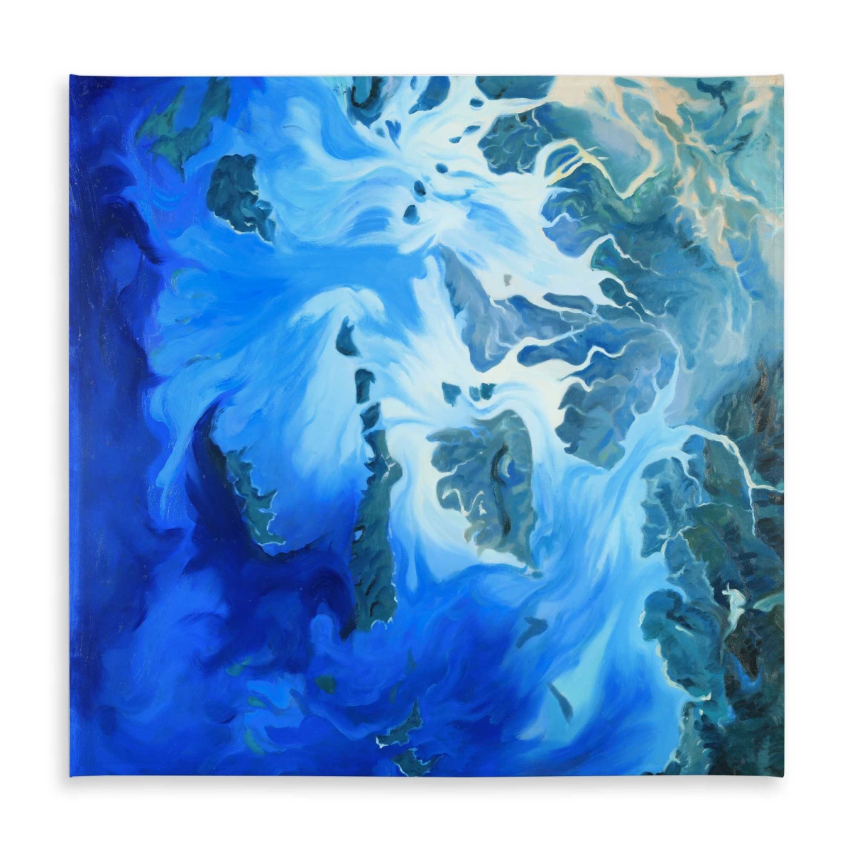 Picture of Begin Home Decor C1TC5858KI2NBL 58 x 58 in. Satellite View of Mergui Islands Tablecloth - Coastal Decor