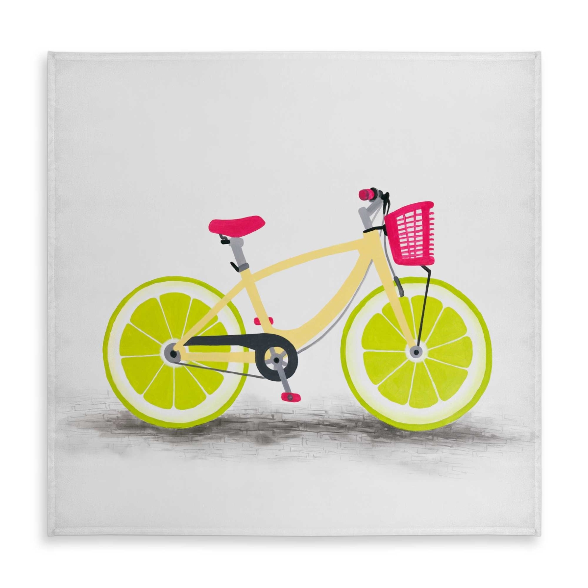 Picture of Begin Home Decor C1TC5858M1B26V 58 x 58 in. Lime Wheel Bike Tablecloth - Indoor & Outdoor Home Decor