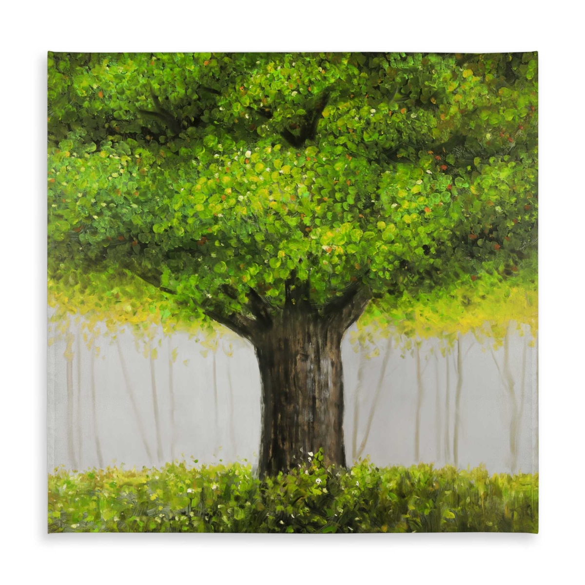 Picture of Begin Home Decor C1TC5858XIJ6K5 58 x 58 in. Big Green Tree Tablecloth - Indoor & Outdoor Livingroom Decor