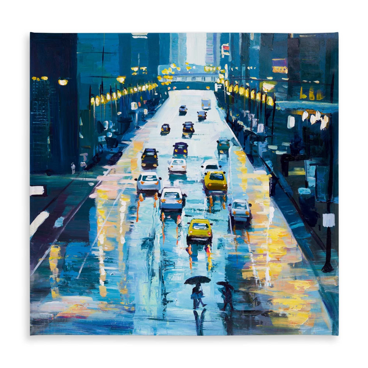 Picture of Begin Home Decor C1TC58586LFOPH 58 x 58 in. Rainy Streets of York Tablecloth - Contemporary Classic