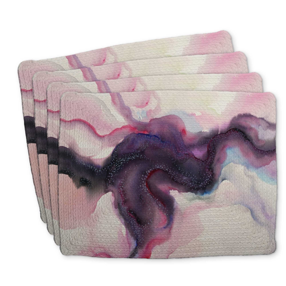 Picture of Begin Home Decor C4BP1418GGEU9I 14 x 18 in. Celestial Body Braided Polyester Placemat - Decor Essentials - Set of 4