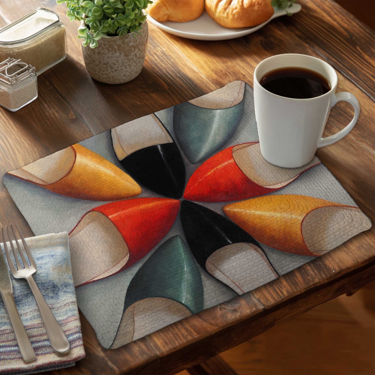 Picture of Begin Home Decor C4BP1418KQ12CP 14 x 18 in. Women Shoes - Braided Polyester Placemat for Home Decor - Set of 4