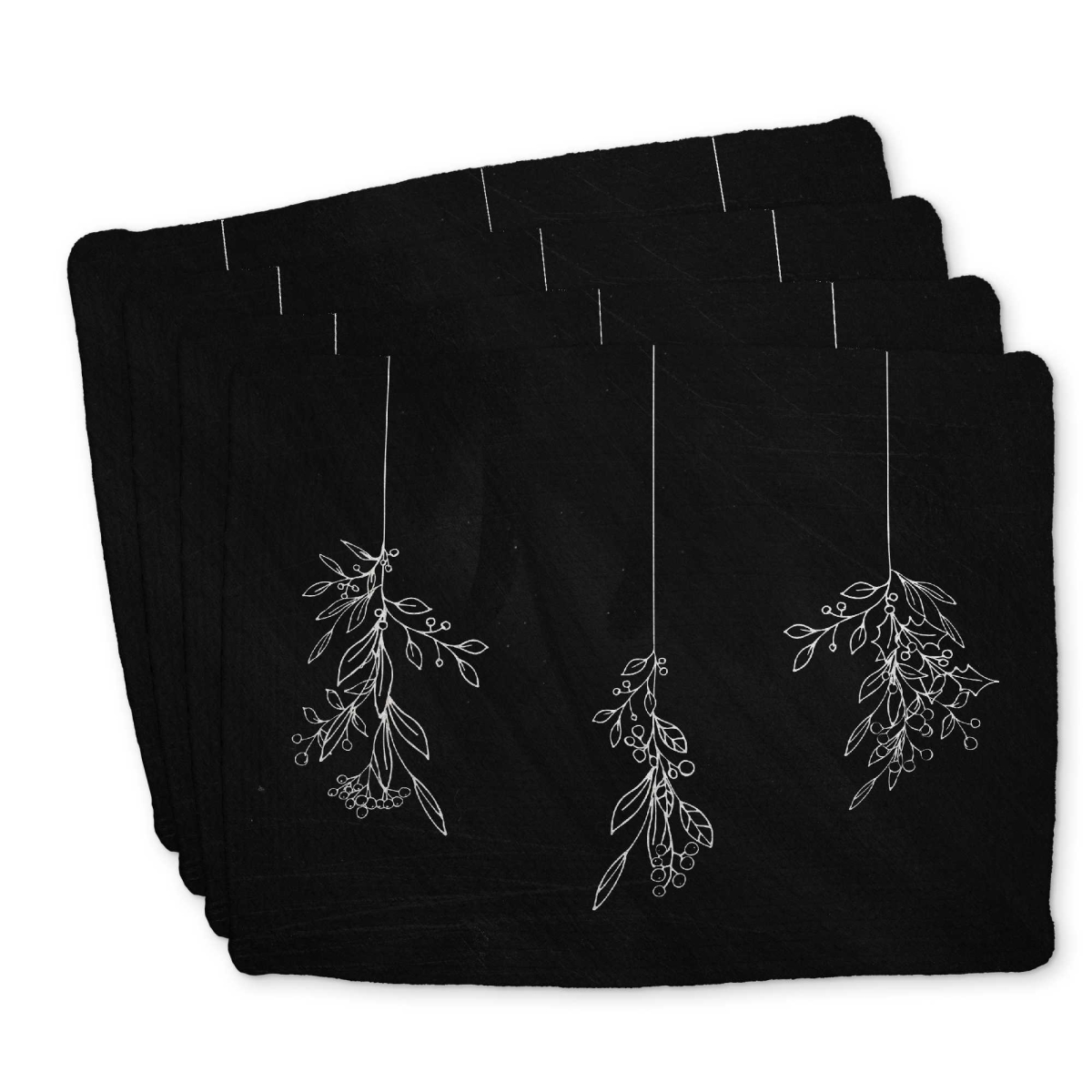 Picture of Begin Home Decor C4BP14189NY4H0 14 x 18 in. Mistletoe Braided Polyester Placemats - Stylish - Set of 4