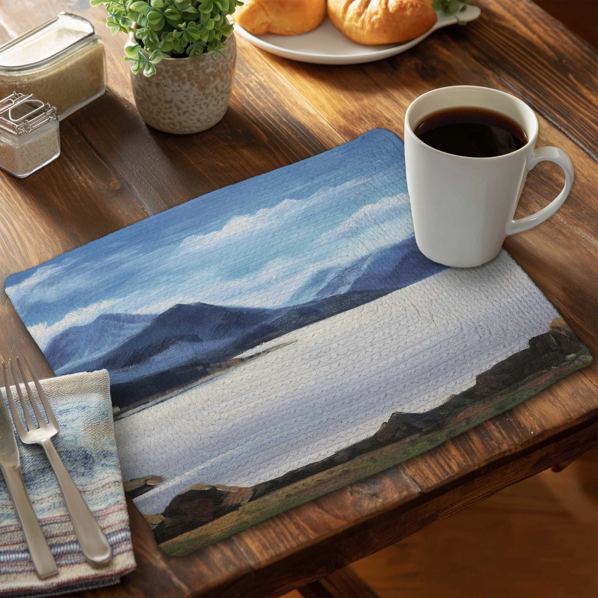 Picture of Begin Home Decor C4BP1418ENU3XG 14 x 18 in. Scottish Highlands Braided Polyester Placemat - Home Decor - Set of 4