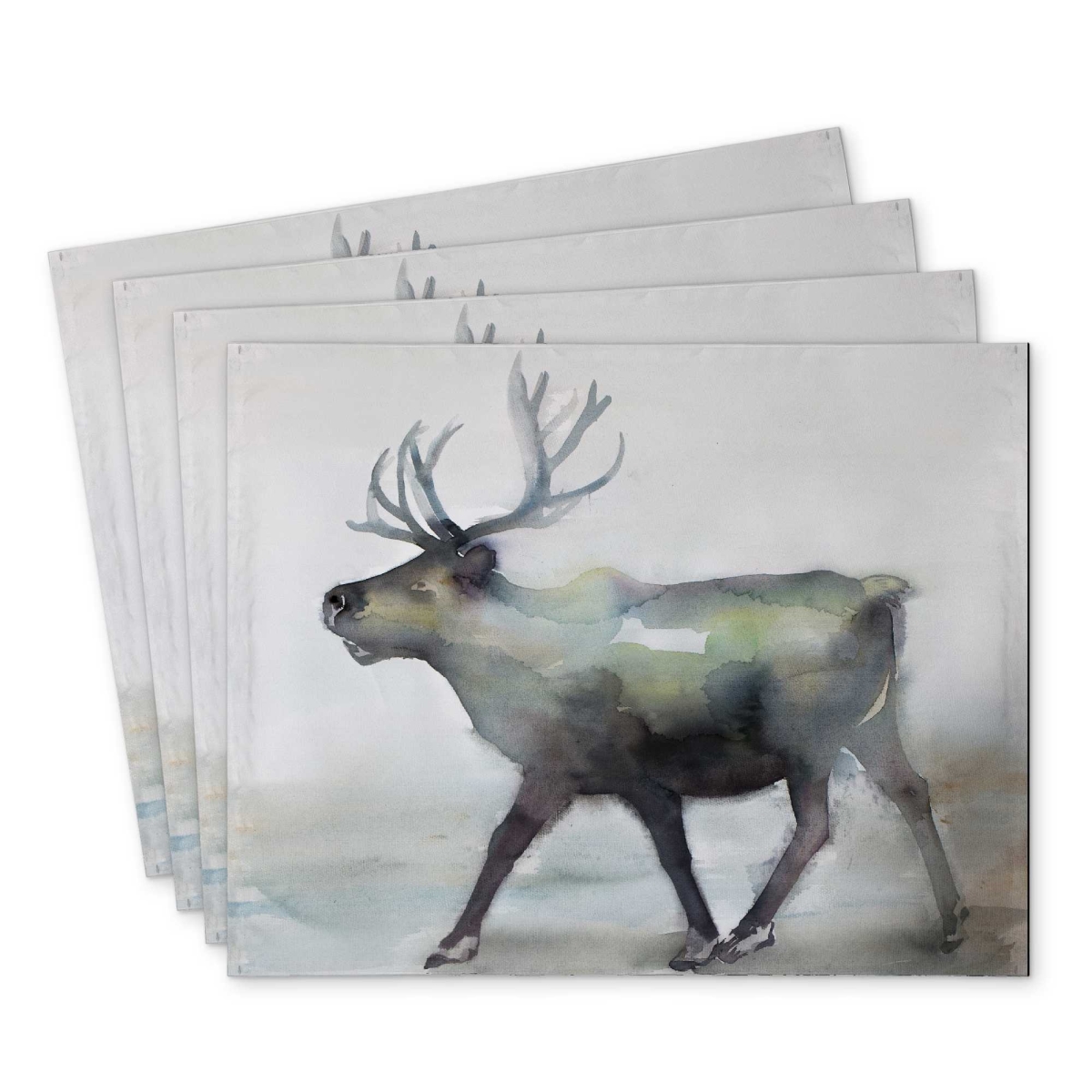 Picture of Begin Home Decor C4PP1418E39LA2 14 x 18 in. Caribou Polyester Placemat - Stylish Home Decor Accent - Set of 4