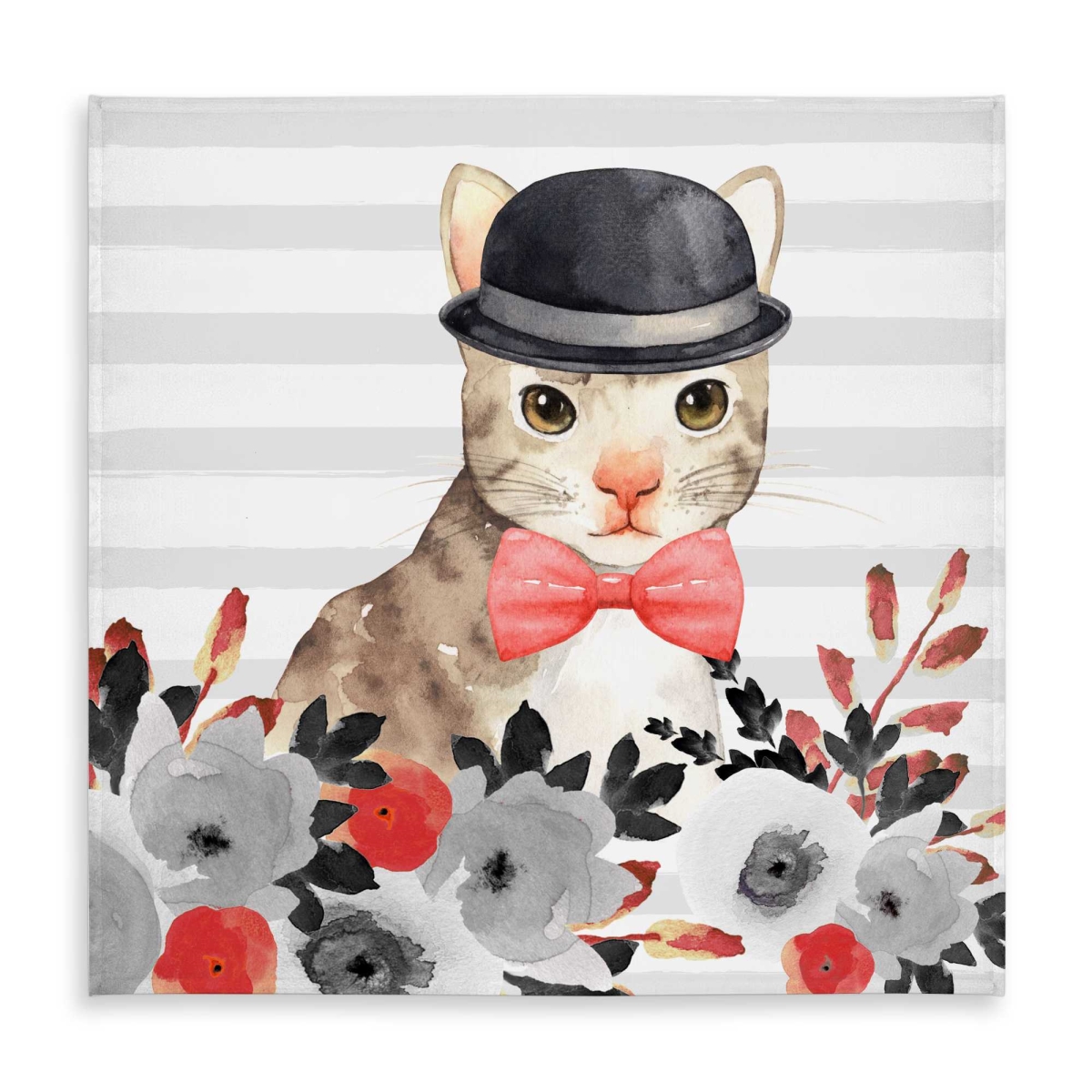 Picture of Begin Home Decor C1TC585854G48P 58 x 58 in. Cat Detective Tablecloth - Animals Bedroom Indoor & Outdoor
