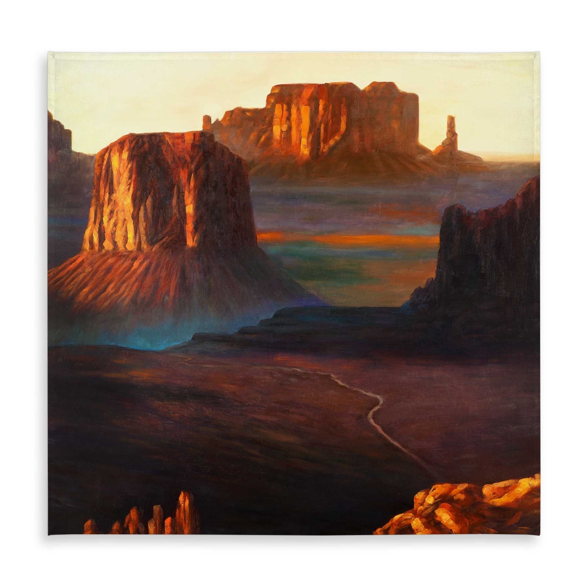 Picture of Begin Home Decor C1TC5858BA5B6A 58 x 58 in. Monument Valley Tribal Park Tablecloth - Modern Landscapes