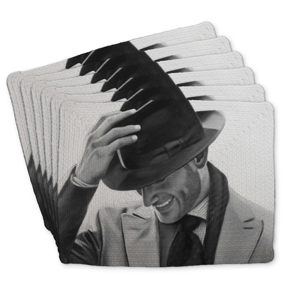 Picture of Begin Home Decor C6BP14186SKMU8 14 x 18 in. Well-Dressed Man Braided Polyester Placemat for Home Decor - Set of 6