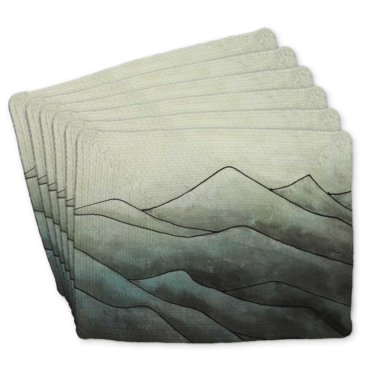 Picture of Begin Home Decor C6BP1418P1CN40 14 x 18 in. In The Waves - Braided Polyester Placemat for Home Decor - Set of 6