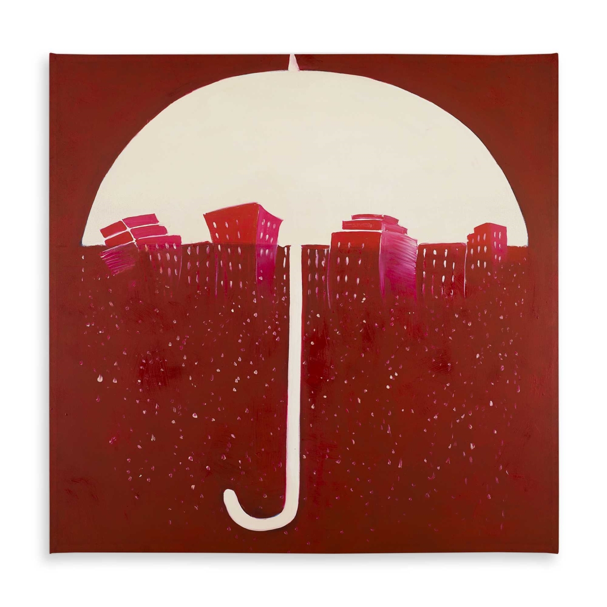 Picture of Begin Home Decor C1TC5858KXXTZQ 58 x 58 in. Red City Under Umbrella Tablecloth - Indoor & Outdoor Decor