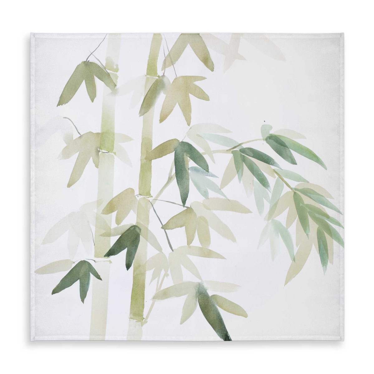 Picture of Begin Home Decor C1TC5858XHN3AF 58 x 58 in. Watercolor Bamboo Leaves Tablecloth - Green Exotic Decor