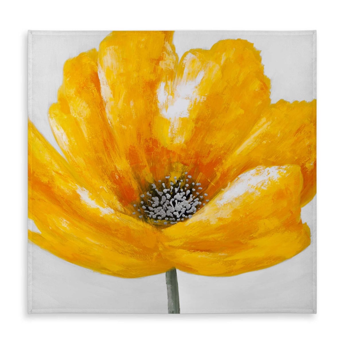 Picture of Begin Home Decor C1TC5858ZK4FX8 58 x 58 in. Beautiful Yellow Flower - Modern Yellow Tablecloth for Decor