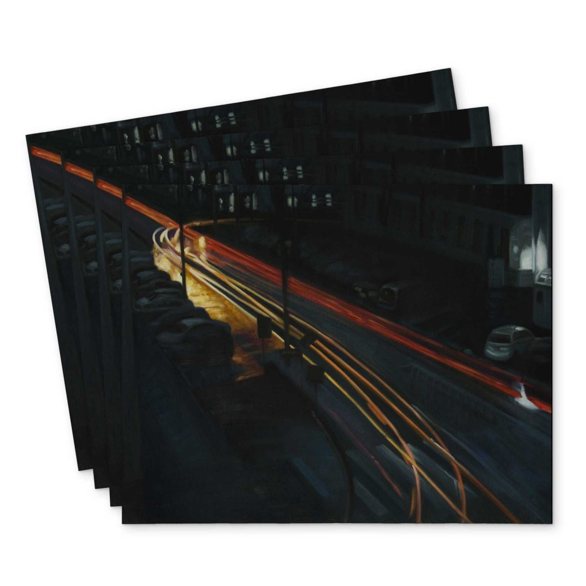 Picture of Begin Home Decor C4PP14188DP0PO 14 x 18 in. Downtown Polyester Placemats - Stylish Home Decor Essentials - Set of 4