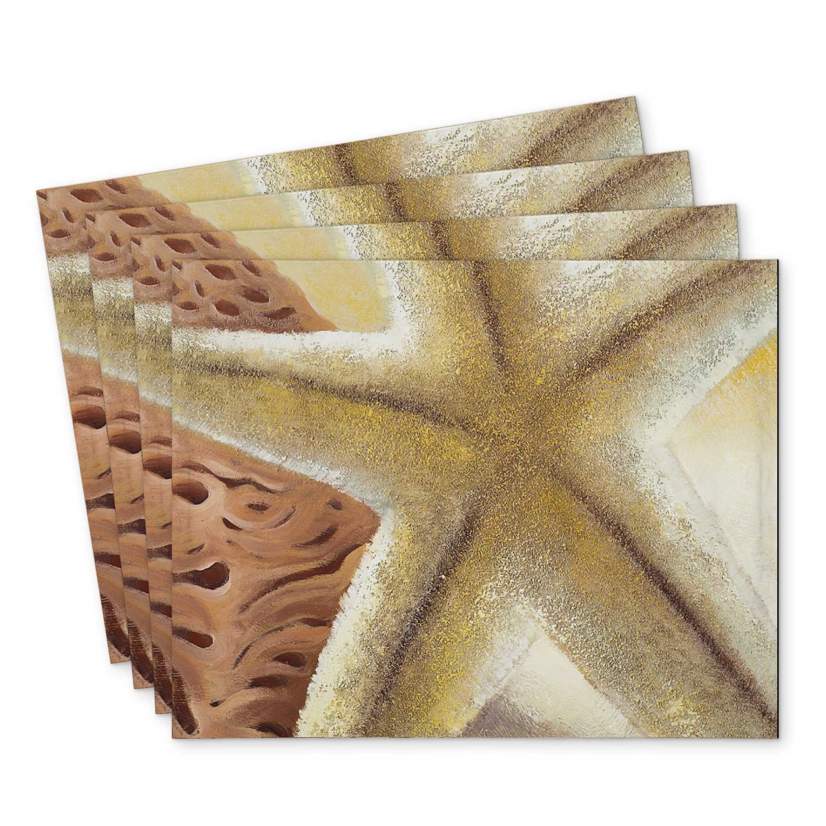 Picture of Begin Home Decor C4PP14189Z8210 14 x 18 in. Starfish & Seashells Placemat - Beach Home Decor Accent - Set of 4