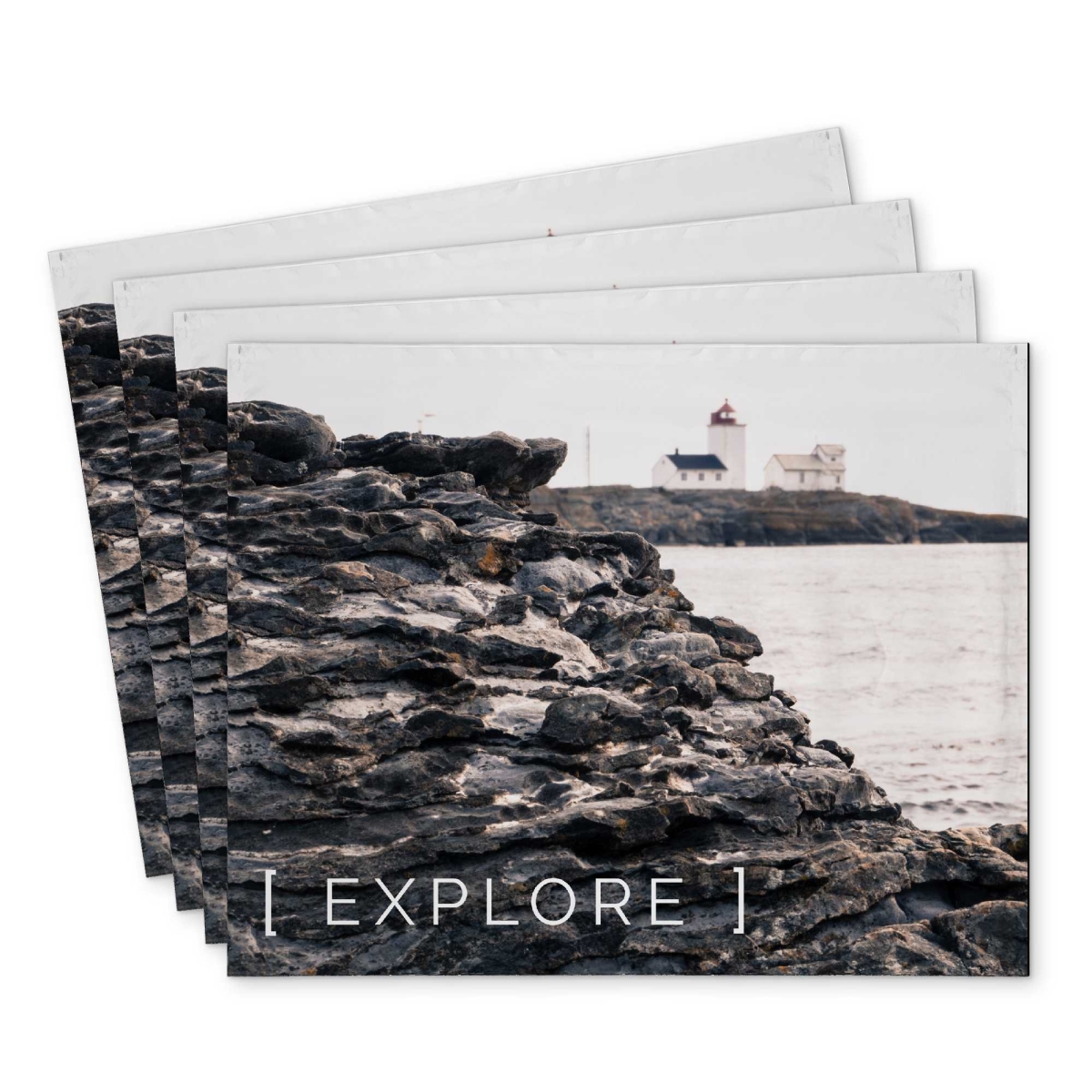 Picture of Begin Home Decor C4PP1418YF4NUP 14 x 18 in. Explore Polyester Placemat - Stylish Home Decor Accent - Set of 4