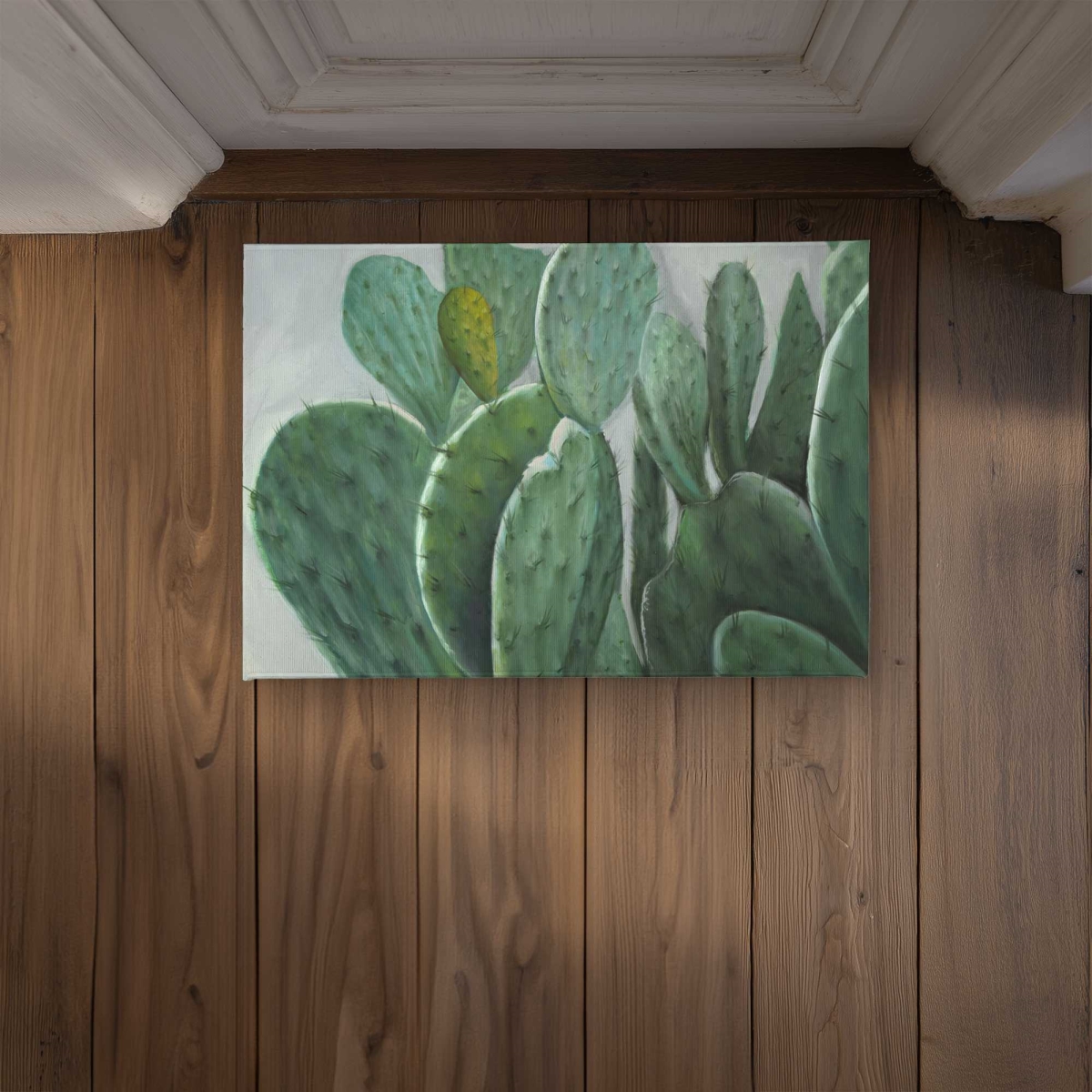CODM1724ZX4MLJ 17 x 24 in. Paddle Cactus - Green Floral Indoor & Outdoor Door Mat - Decor