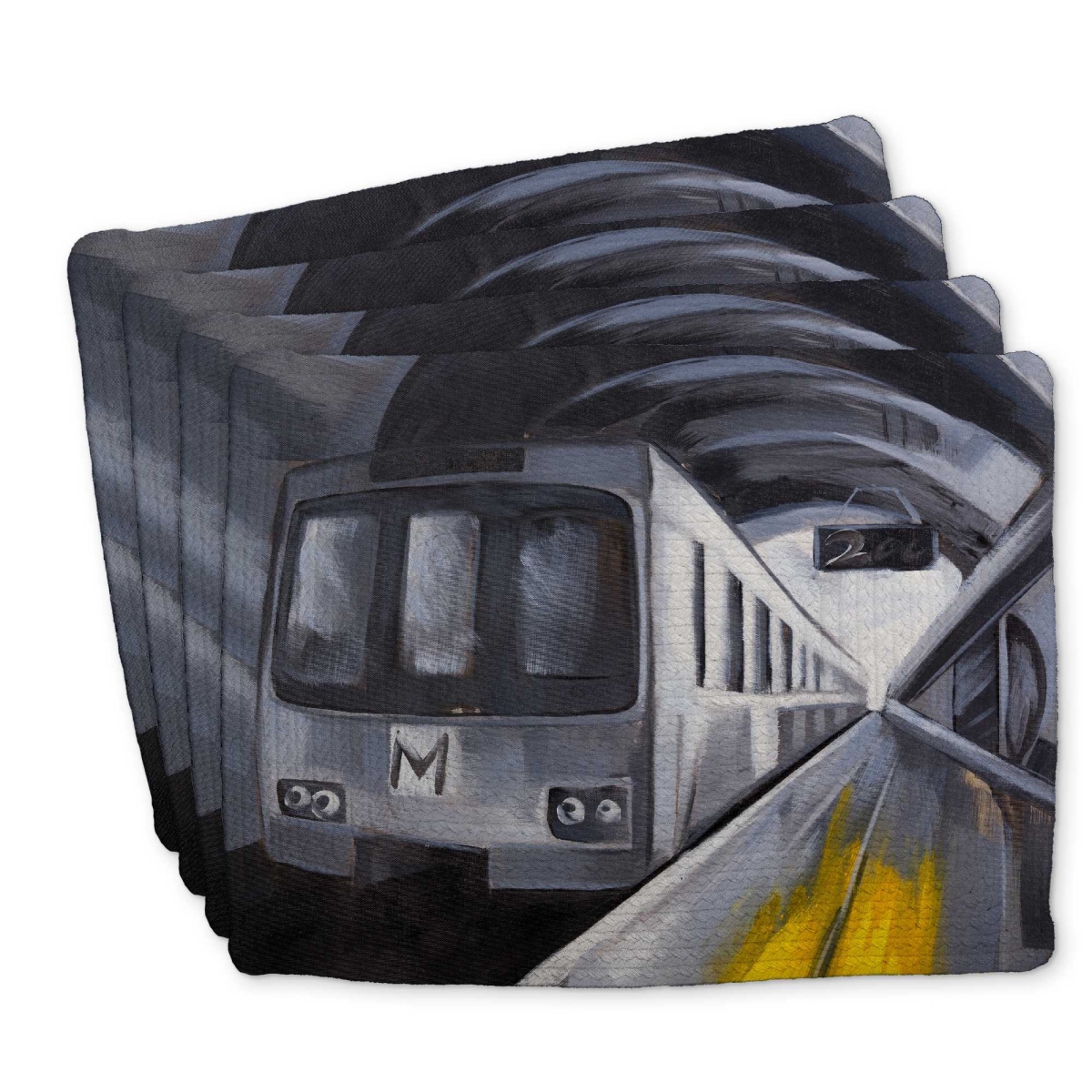 Picture of Begin Home Decor C4BP1418NU4U1D 14 x 18 in. Subway Braided Polyester Placemat - Stylish Home Decor - Set of 4