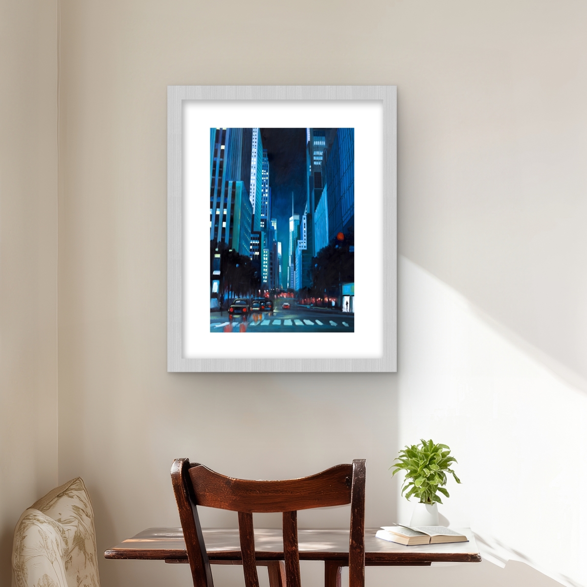 UPC 649543560550 product image for C1FM1620JH4FQ0 16 x 20 in. Evening In Manhattan Print Wall Art - Contemporary Be | upcitemdb.com