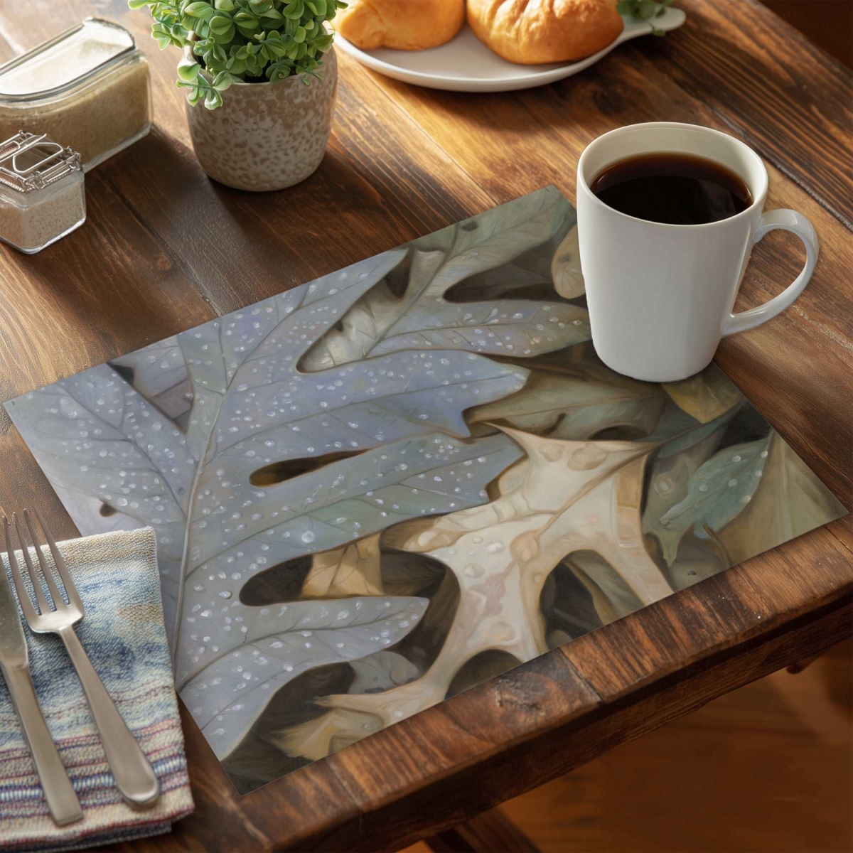 Picture of Begin Home Decor C4PP1418YZMKJP 14 x 18 in. Autumn Leaves Polyester Placemat - Elegant Home Decor Item - Set of 4